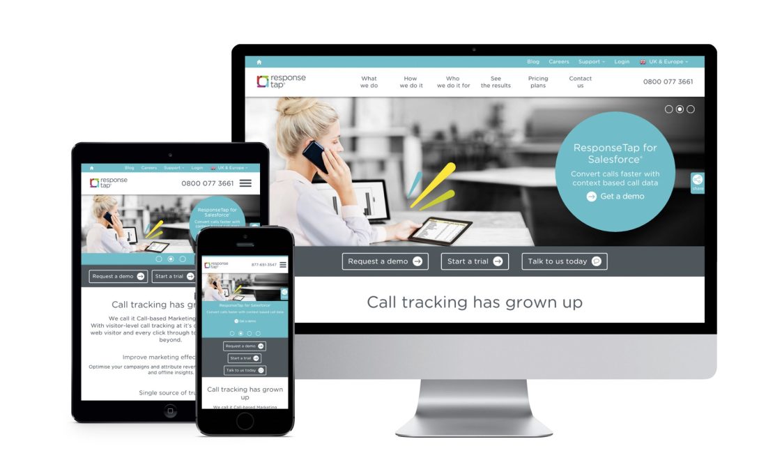 Response Tap website design