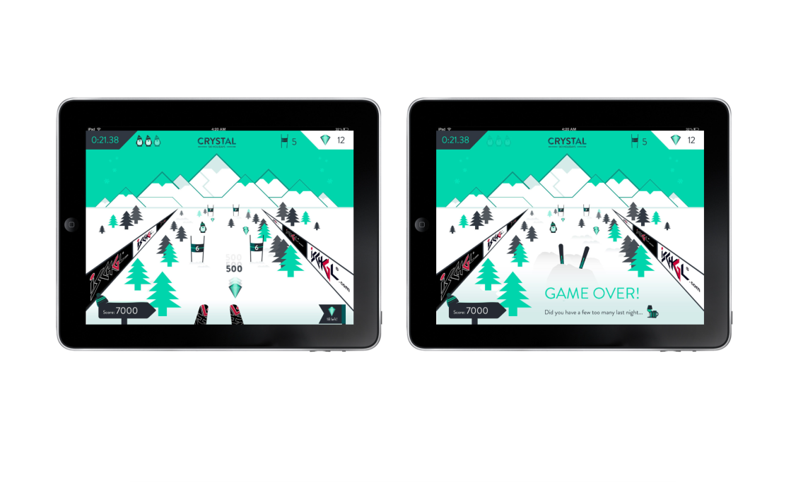 Crystal Ski promotional game design