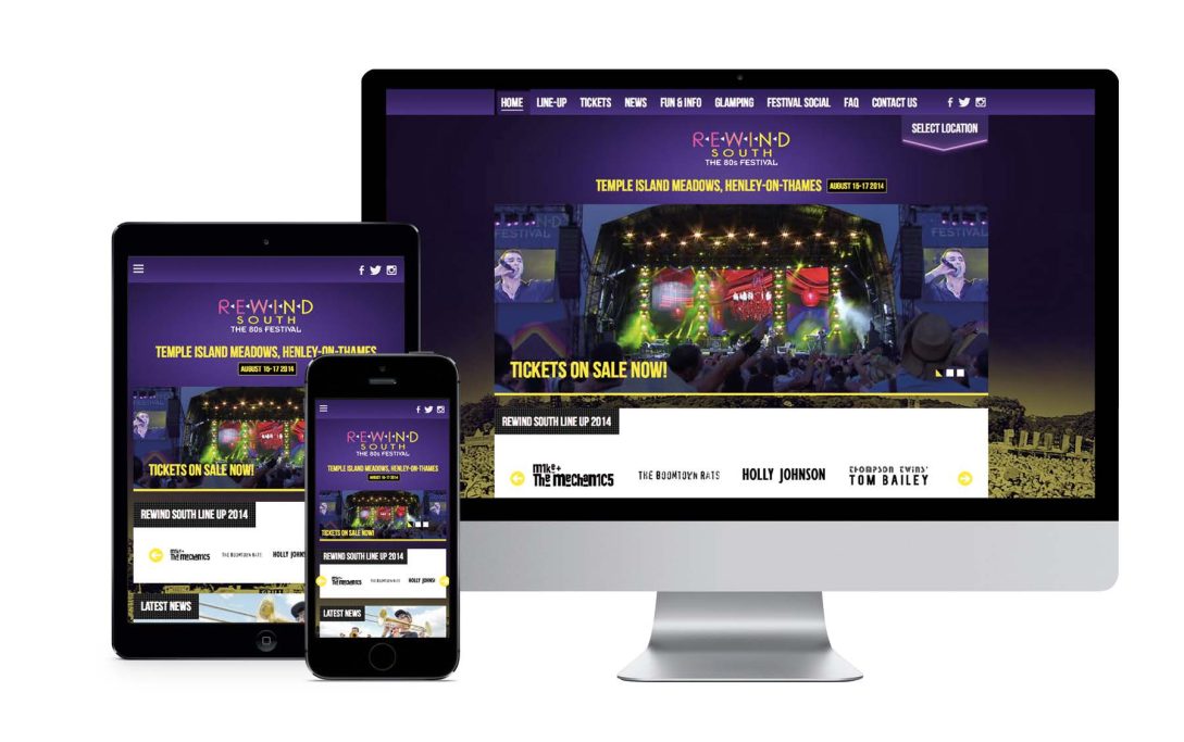 Rewind Festival website re-design